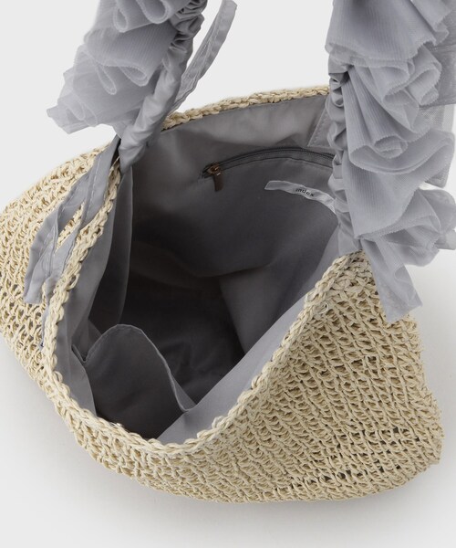 index（インデックス）の「雑材ワンショルダーフリルA4トート（トートバッグ・レディース・ライトベージュ/グレー/ベージュ系その他7・00）」の19枚目の写真