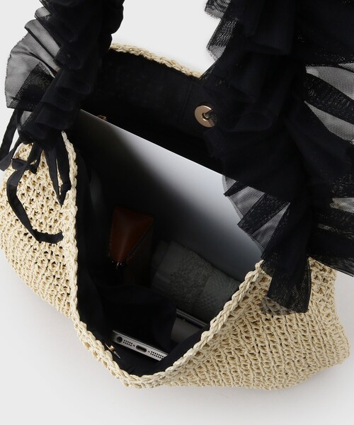 index（インデックス）の「雑材ワンショルダーフリルA4トート（トートバッグ・レディース・ライトベージュ/グレー/ベージュ系その他7・00）」の22枚目の写真