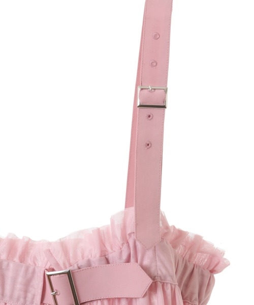 Candy Stripper（キャンディストリッパー）の「FULL OF RIBBON HARNESS TULLE スカート（スカート・レディース・アイボリー/スモークピンク/ライトブルー/ブラック・FREE）」の17枚目の写真