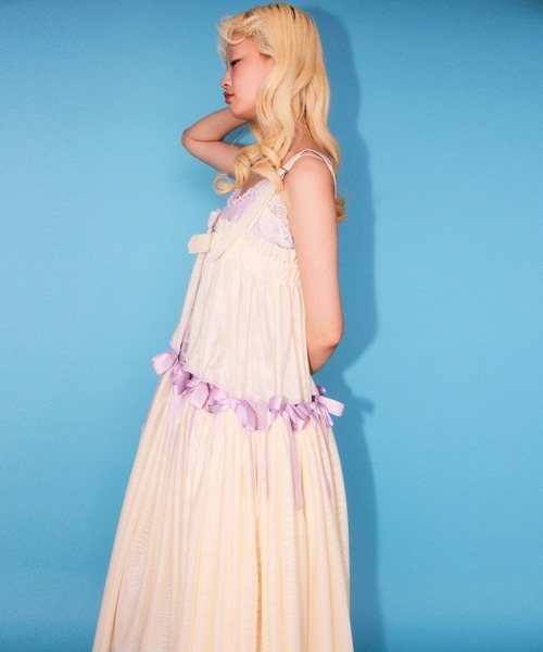 557u*専用 キャンディーストリッパー リボン ティアード フレア スカート TINY RIBBON TIERED SKIRT | Candy Stripper（キャンディ