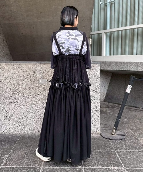 セール】FULL OF RIBBON HARNESS TULLE スカート（スカート