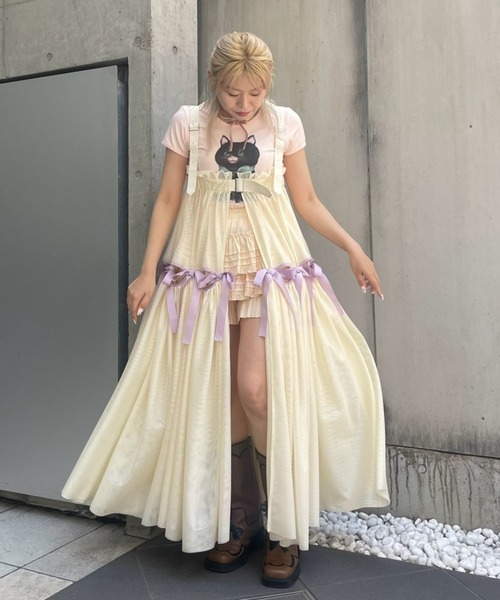 キャンスパ FULL OF RIBBON HARNESS TULLE SKIRT Candy Stripper｜FULL OF RIBBON HARNESS TULLE SKIRT | Rakuten