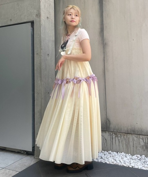 セール】FULL OF RIBBON HARNESS TULLE スカート（スカート