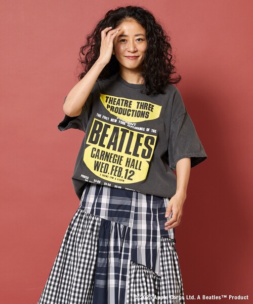 Freada（フリーダ）の「Freada/フリーダ BEATLES BIG LOGO TEE ２（Tシャツ/カットソー・レディース・ブラック/ピンク・ONE SIZE）」の5枚目の写真