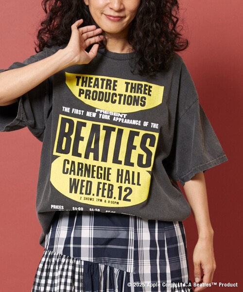 Freada（フリーダ）の「Freada/フリーダ BEATLES BIG LOGO TEE ２（Tシャツ/カットソー・レディース・ブラック/ピンク・ONE SIZE）」の6枚目の写真