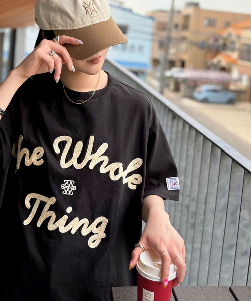 Java(ジャバ)の「《JaVaジャバコラボ》“トレンドを纏う”コード刺繍ロゴTシャツ(オーバーサイズ)(Tシャツ/カットソー・メンズ・オートミール/ブラック/ホワイト・SMALL/MEDIUM/LARGE/X-LARGE)」の12枚目の写真