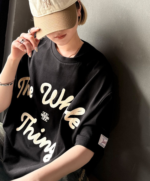 Java(ジャバ)の「《JaVaジャバコラボ》“トレンドを纏う”コード刺繍ロゴTシャツ(オーバーサイズ)(Tシャツ/カットソー・メンズ・オートミール/ブラック/ホワイト・SMALL/MEDIUM/LARGE/X-LARGE)」の14枚目の写真