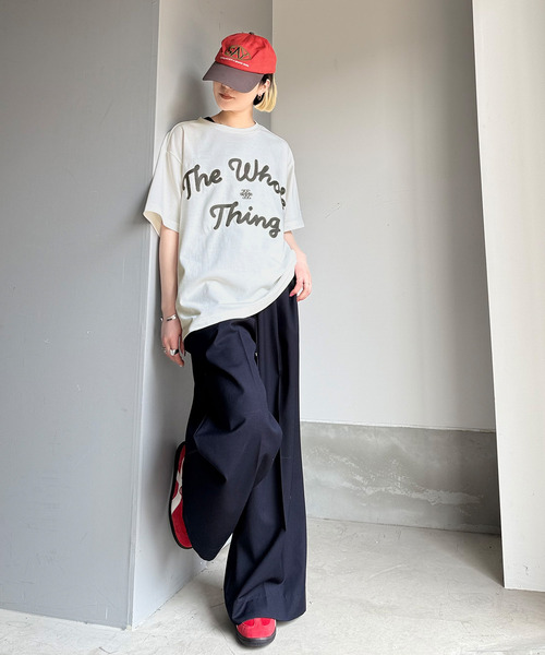 Java(ジャバ)の「《JaVaジャバコラボ》“トレンドを纏う”コード刺繍ロゴTシャツ(オーバーサイズ)(Tシャツ/カットソー・メンズ・オートミール/ブラック/ホワイト・SMALL/MEDIUM/LARGE/X-LARGE)」の9枚目の写真