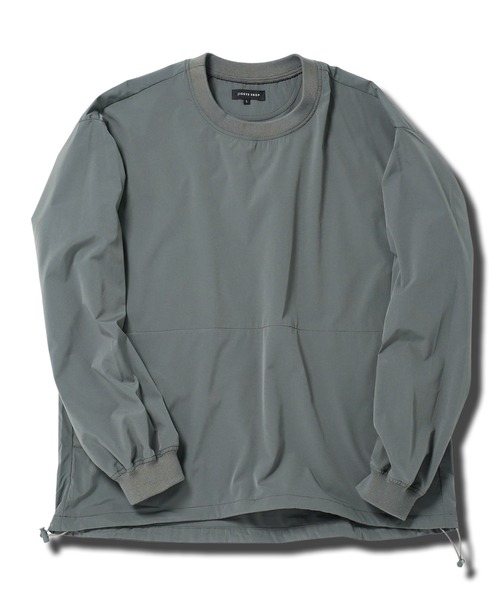 jiggys shop(ジギーズショップ)の「ポリエステルタフタ ドローコード シャーリング プルオーバー ロンT(Tシャツ/カットソー・メンズ・ベージュ/カーキ/チャコールグレー/ブラック・SMALL/X-LARGE/LARGE/MEDIUM)」の6枚目の写真