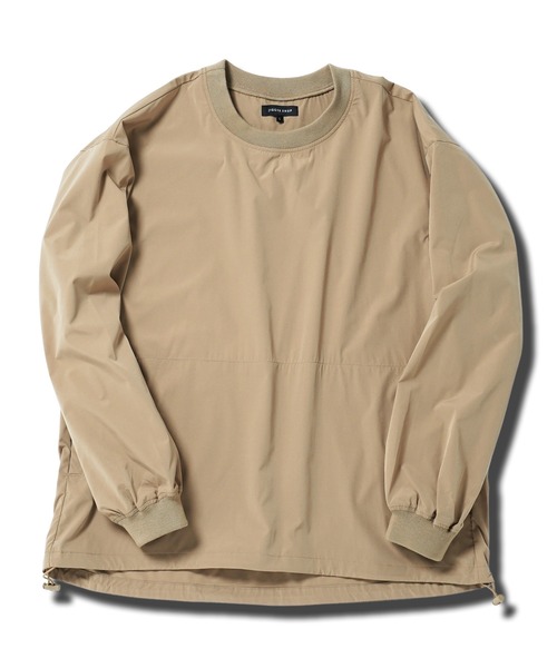 jiggys shop(ジギーズショップ)の「ポリエステルタフタ ドローコード シャーリング プルオーバー ロンT(Tシャツ/カットソー・メンズ・ベージュ/カーキ/チャコールグレー/ブラック・SMALL/X-LARGE/LARGE/MEDIUM)」の8枚目の写真
