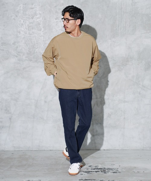 jiggys shop(ジギーズショップ)の「ポリエステルタフタ ドローコード シャーリング プルオーバー ロンT(Tシャツ/カットソー・メンズ・ベージュ/カーキ/チャコールグレー/ブラック・SMALL/X-LARGE/LARGE/MEDIUM)」の9枚目の写真