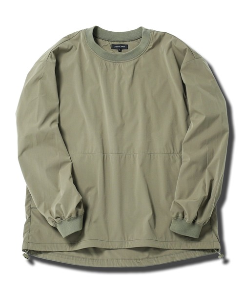 jiggys shop(ジギーズショップ)の「ポリエステルタフタ ドローコード シャーリング プルオーバー ロンT(Tシャツ/カットソー・メンズ・ベージュ/カーキ/チャコールグレー/ブラック・SMALL/X-LARGE/LARGE/MEDIUM)」の10枚目の写真