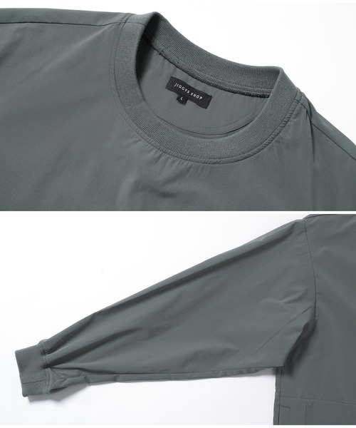 jiggys shop(ジギーズショップ)の「ポリエステルタフタ ドローコード シャーリング プルオーバー ロンT(Tシャツ/カットソー・メンズ・ベージュ/カーキ/チャコールグレー/ブラック・SMALL/X-LARGE/LARGE/MEDIUM)」の16枚目の写真