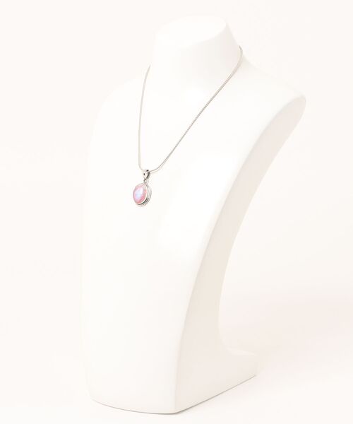 Indian Jewelry(インディアンジュエリー)の「THEATER シアター オーバルデザインムーンストーンオメガチェーンネックレス 40cm(ネックレス・レディース・シルバー・FREE)」の6枚目の写真