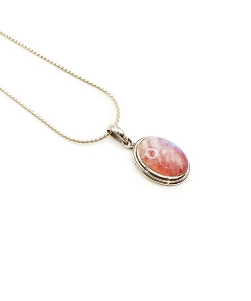 Indian Jewelry(インディアンジュエリー)の「THEATER シアター オーバルデザインムーンストーンオメガチェーンネックレス 40cm(ネックレス・レディース・シルバー・FREE)」の3枚目の写真