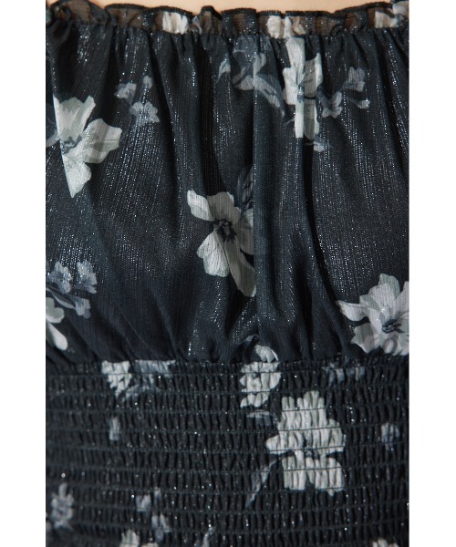 rienda（リエンダ）の「パフスリーブシャーリングブラウス　シアートップス 夏服 半袖（シャツ/ブラウス・レディース・ブラック/ライトイエロー/ベージュ・SMALL/MEDIUM）」の19枚目の写真