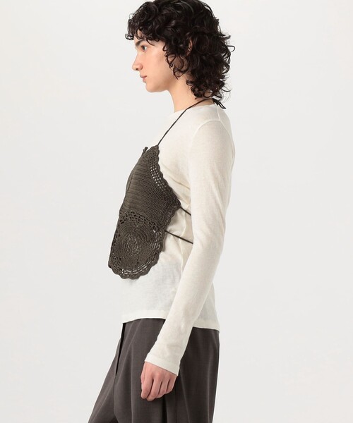 TOMORROWLAND （トゥモローランド）の「CORDERA HANDMADE CROCHE（キャミソール・レディース・ダークブラウン・FREE）」の4枚目の写真