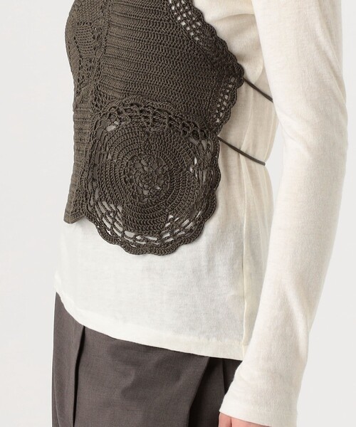 TOMORROWLAND （トゥモローランド）の「CORDERA HANDMADE CROCHE（キャミソール・レディース・ダークブラウン・FREE）」の9枚目の写真