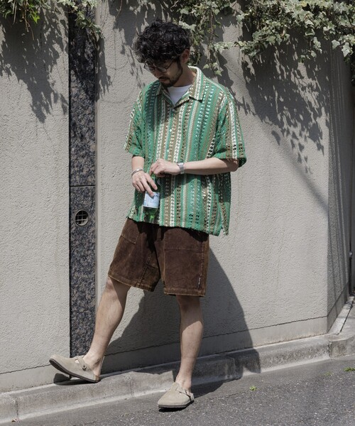 美品✨️プリーツプリーズ●総柄●オープンシャツ●カットソー●半袖●マルチカラー PLEATS PLEASE(プリーツプリーズ) 総柄プリーツカットソーPP14