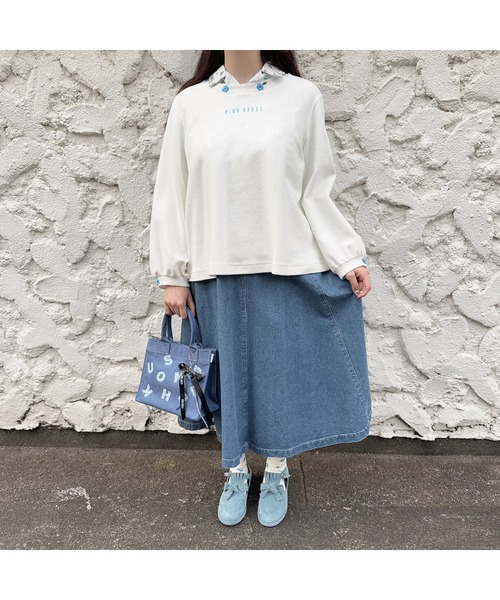 PINK HOUSE ピンクハウス　ロングデニムスカート　M【YK0411】 PINK HOUSE ピンクハウス ロングデニムスカート M【YK0411