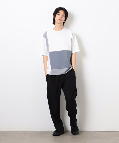 COMME CA ISM（コムサイズム）の「カラーブロッキング Ｔシャツ（Tシャツ/カットソー・メンズ・ホワイト/ベージュ/ブラック/サックスブルー・MEDIUM/LARGE/X-LARGE）」の20枚目の写真