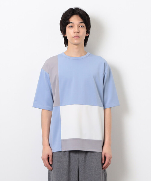 COMME CA ISM（コムサイズム）の「カラーブロッキング Ｔシャツ（Tシャツ/カットソー・メンズ・ホワイト/ベージュ/ブラック/サックスブルー・MEDIUM/LARGE/X-LARGE）」の10枚目の写真