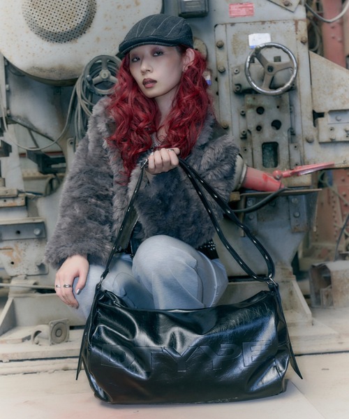 DTYYPE（ドタイプ）の「ピンストライプハンチング帽（ハンチング/ベレー帽・レディース・ブラック/ナチュラル・FREE）」の4枚目の写真