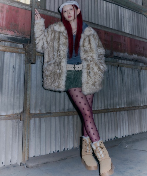 DTYYPE（ドタイプ）の「ピンストライプハンチング帽（ハンチング/ベレー帽・レディース・ブラック/ナチュラル・FREE）」の8枚目の写真