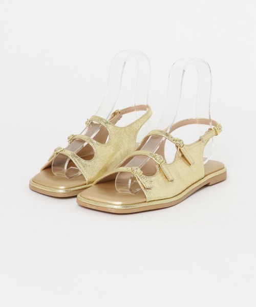 SENSE OF PLACE by URBAN RESEARCH（センスオブプレイスバイアーバンリサーチ）の「スクエアトゥベルトサンダル（サンダル・レディース・シルバー/ブラック/ゴールド・SMALL/MEDIUM/LARGE）」の20枚目の写真