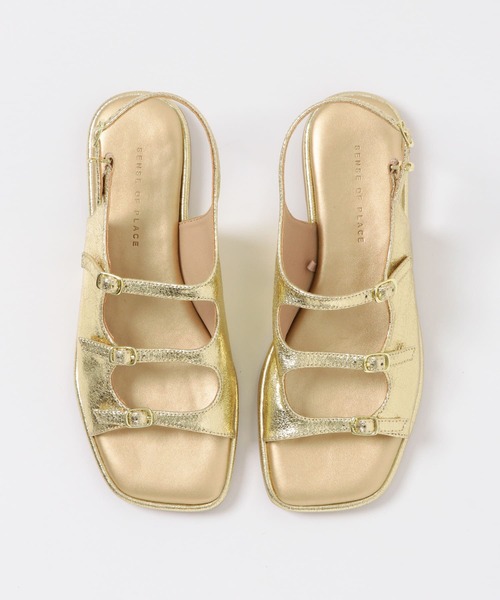 SENSE OF PLACE by URBAN RESEARCH（センスオブプレイスバイアーバンリサーチ）の「スクエアトゥベルトサンダル（サンダル・レディース・シルバー/ブラック/ゴールド・SMALL/MEDIUM/LARGE）」の21枚目の写真