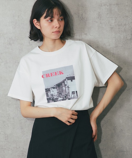 Tシャツ・カットソー PAIN OR PLEASURE ORCHID TOP 4BFT534 セール】カラーフォトプリントT（Tシャツ/カットソー）｜ANOTHER