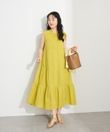 CRAFT STANDARD BOUTIQUE | インド綿/ドロストティアードワンピース◆(ワンピース)