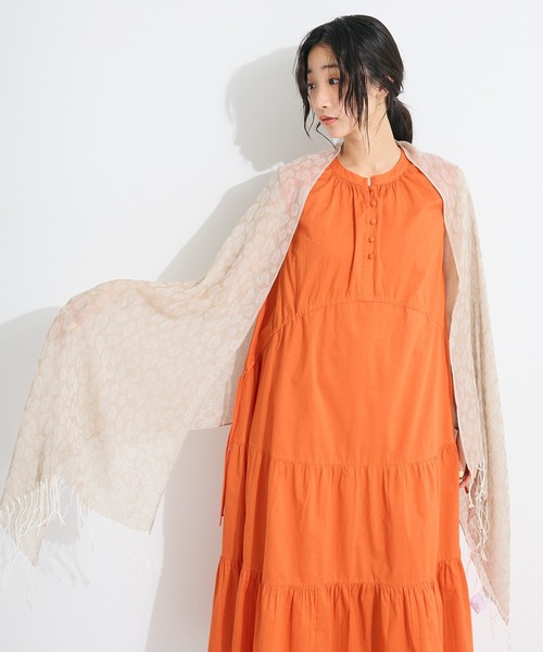 CRAFT STANDARD BOUTIQUE(クラフトスタンダードブティック)の「インド綿/ドロストティアードワンピース◆(ワンピース・レディース・ブルー系その他6/オレンジ/グリーン系その他3・FREE)」の21枚目の写真