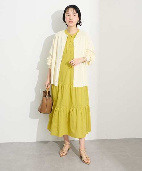 CRAFT STANDARD BOUTIQUE(クラフトスタンダードブティック)の「インド綿/ドロストティアードワンピース◆(ワンピース・レディース・ブルー系その他6/オレンジ/グリーン系その他3・FREE)」の5枚目の写真