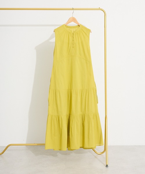 CRAFT STANDARD BOUTIQUE(クラフトスタンダードブティック)の「インド綿/ドロストティアードワンピース◆(ワンピース・レディース・ブルー系その他6/オレンジ/グリーン系その他3・FREE)」の8枚目の写真