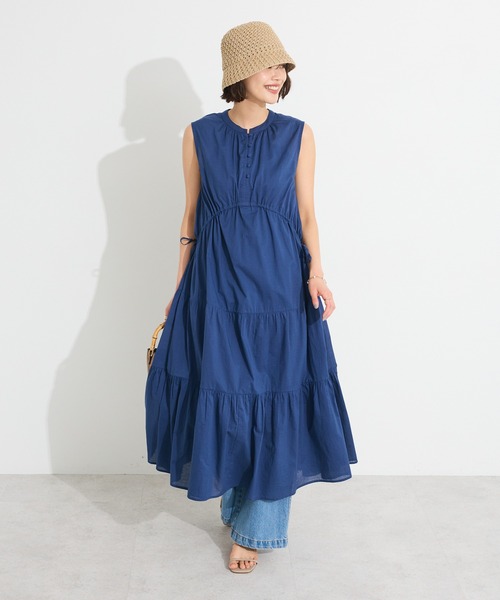 CRAFT STANDARD BOUTIQUE(クラフトスタンダードブティック)の「インド綿/ドロストティアードワンピース◆(ワンピース・レディース・ブルー系その他6/オレンジ/グリーン系その他3・FREE)」の11枚目の写真