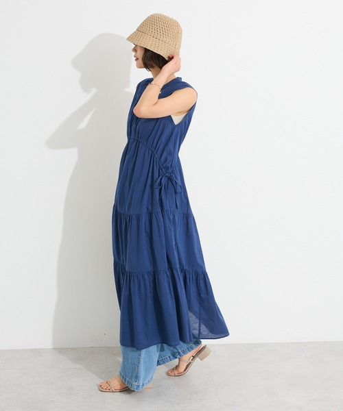 CRAFT STANDARD BOUTIQUE(クラフトスタンダードブティック)の「インド綿/ドロストティアードワンピース◆(ワンピース・レディース・ブルー系その他6/オレンジ/グリーン系その他3・FREE)」の13枚目の写真