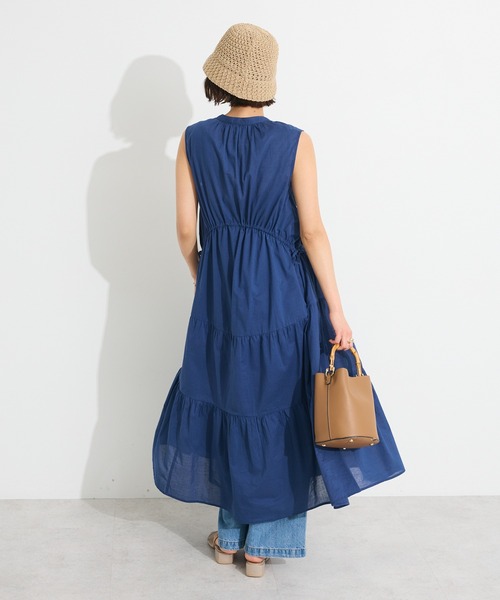 CRAFT STANDARD BOUTIQUE(クラフトスタンダードブティック)の「インド綿/ドロストティアードワンピース◆(ワンピース・レディース・ブルー系その他6/オレンジ/グリーン系その他3・FREE)」の14枚目の写真