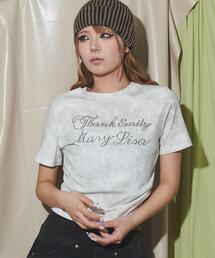 dispark | DISPARK/【25年春夏新作】サイドギャザーラインストーンロゴT(Tシャツ/カットソー)