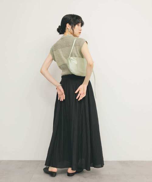 KBF（ケイビーエフ）の「フレアイージースカート（スカート・レディース・ダークブラウン/オフホワイト/ブラック・ONE）」の16枚目の写真