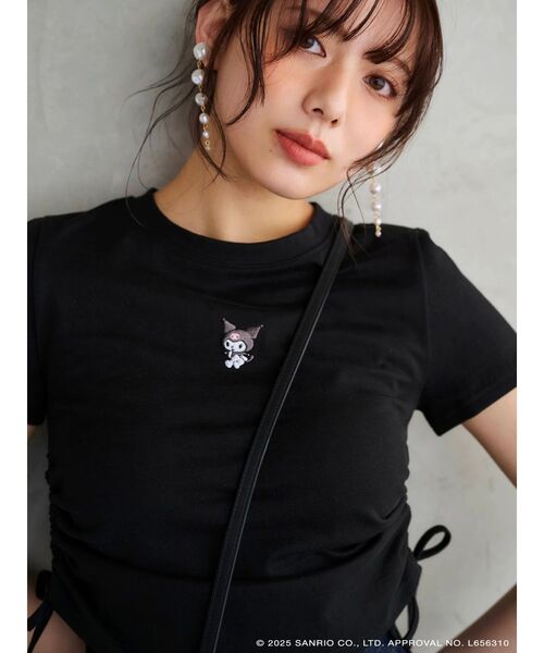 メロクロコラボ】クロミワンポイント刺繍クロップドTシャツ（T