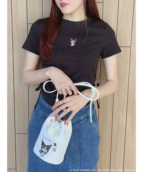 MERCURYDUO(マーキュリーデュオ)の「【メロクロコラボ】クロミワンポイント刺繍クロップドTシャツ(Tシャツ/カットソー・レディース・ブラック・FREE)」の8枚目の写真