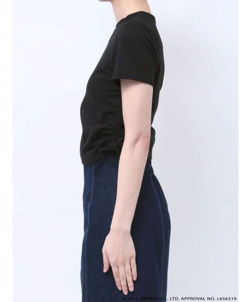 tシャツ 「メロクロコラボ」クロミワンポイント刺繍クロップドTシャツ レディース メロクロコラボ】クロミワンポイント刺繍クロップドTシャツ（T