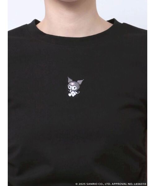 メロクロコラボ】クロミワンポイント刺繍クロップドTシャツ（T