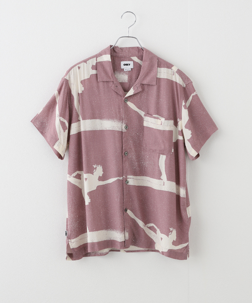 OBEY(オベイ)の「【OBEY / オベイ】 JACQUES WOVEN 181210431-25P(シャツ/ブラウス・レディース・バーガンディー・MEDIUM/SMALL)」の1枚目の写真