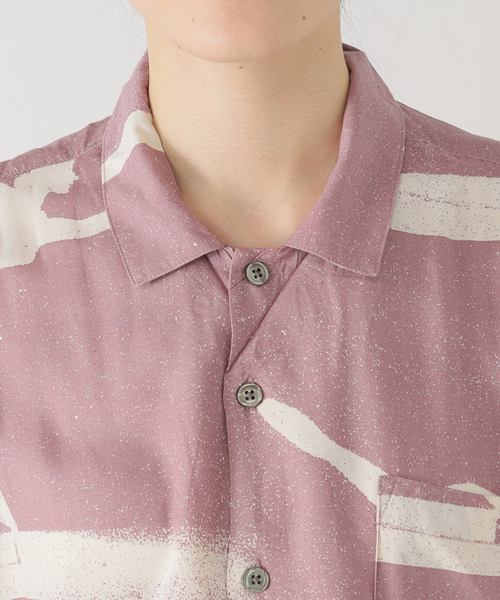 OBEY(オベイ)の「【OBEY / オベイ】 JACQUES WOVEN 181210431-25P(シャツ/ブラウス・レディース・バーガンディー・MEDIUM/SMALL)」の5枚目の写真