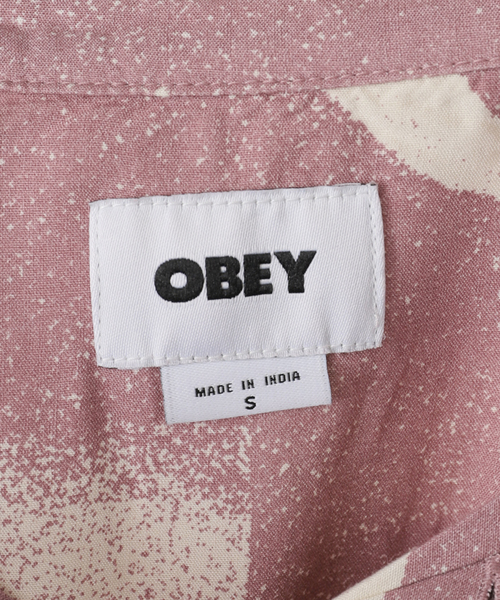 OBEY(オベイ)の「【OBEY / オベイ】 JACQUES WOVEN 181210431-25P(シャツ/ブラウス・レディース・バーガンディー・MEDIUM/SMALL)」の4枚目の写真