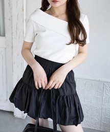 CLEAR BASIC | クロスリブ半袖カットソー［大人 カジュアル 着回し抜群］≪2025SS新作≫(Tシャツ/カットソー)