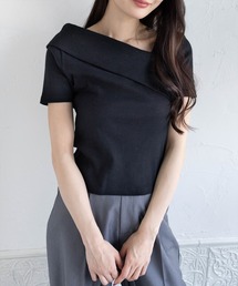 クロスリブ半袖カットソー［大人 カジュアル 着回し抜群］≪SS新作≫