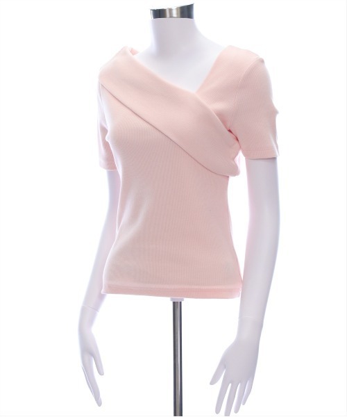 CLEAR BASIC（クリアベーシック）の「クロスリブ半袖カットソー［大人 カジュアル 着回し抜群］≪SS新作≫（Tシャツ/カットソー・レディース・オフホワイト/ブラック/サックスブルー/ピンク/ブラウン/カーキ/ボルドー・F）」の19枚目の写真